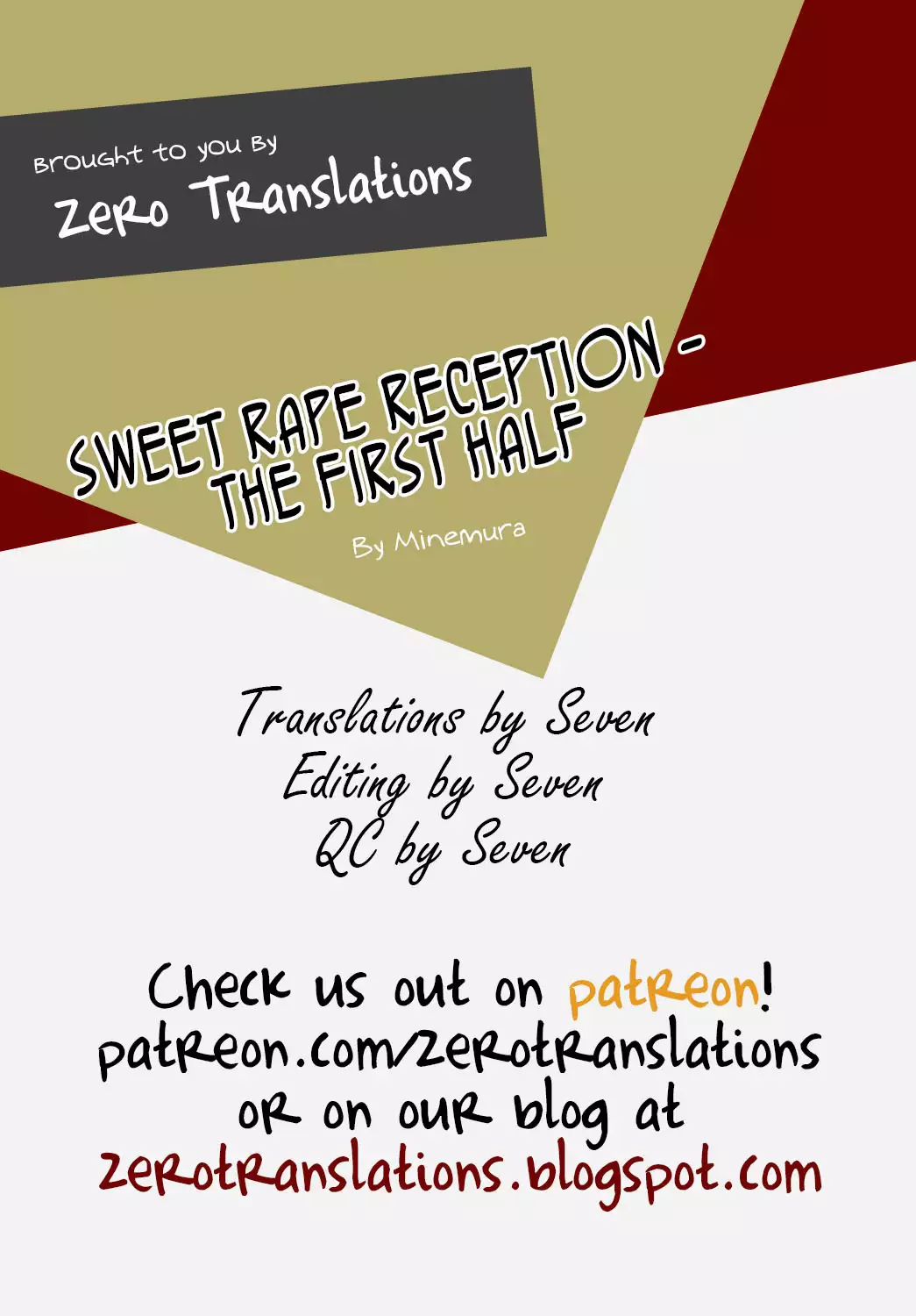 Amakan Settai -Zenpen- | Sweet Rape Reception - The First Half