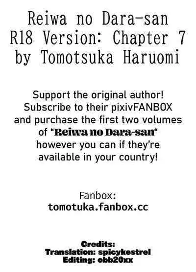 [Tomotsuka Haruomi] Reiwa no Dara-san R18 Version - Chapter 7 [English][Digital]