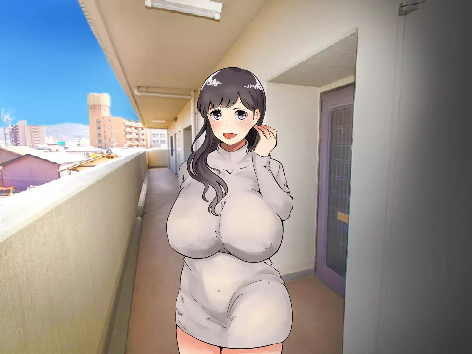 Rinjin no Onee-san to Noukou Nakadashi SEX