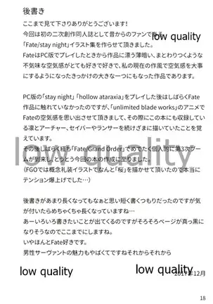 Fate/stay night イラスト集 「薄闇」