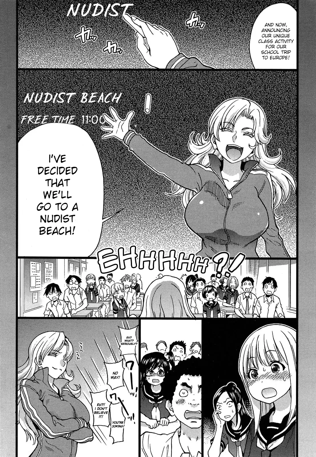 Nudist Beach ni Syuugaku Ryokoude!! Ch. 1-9