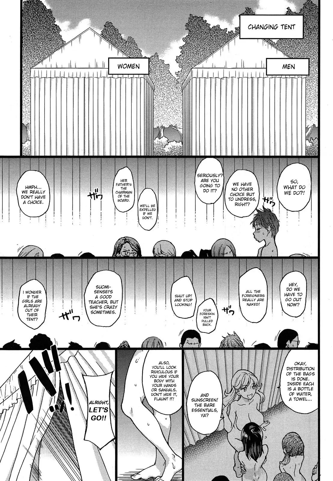 Nudist Beach ni Syuugaku Ryokoude!! Ch. 1-9