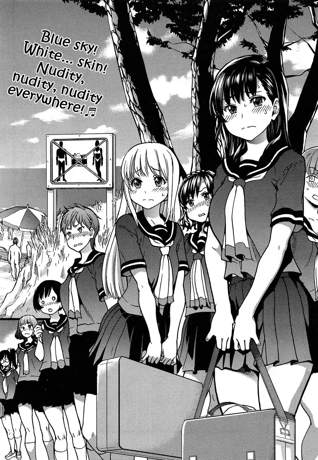 Nudist Beach ni Syuugaku Ryokoude!! Ch. 1-9