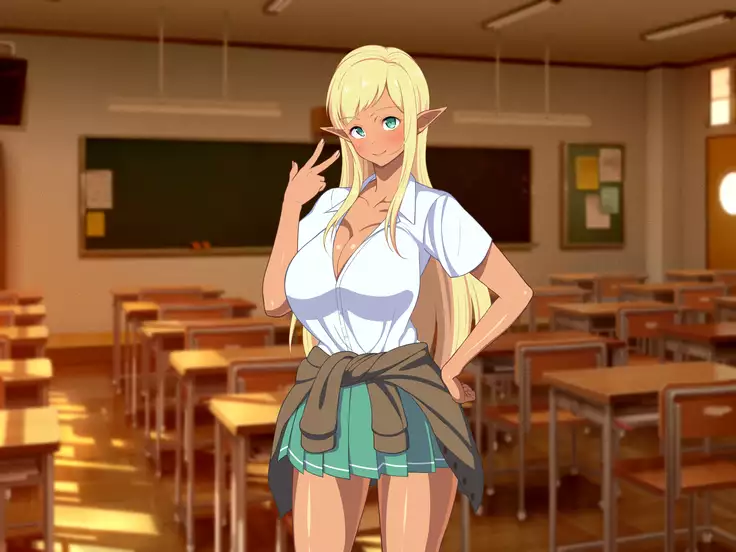 Ryuugakusei wa Dosukebe Bakunyuu JK Elf!