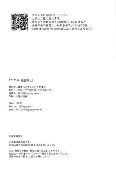 Tadaima, Benkyouchuu.